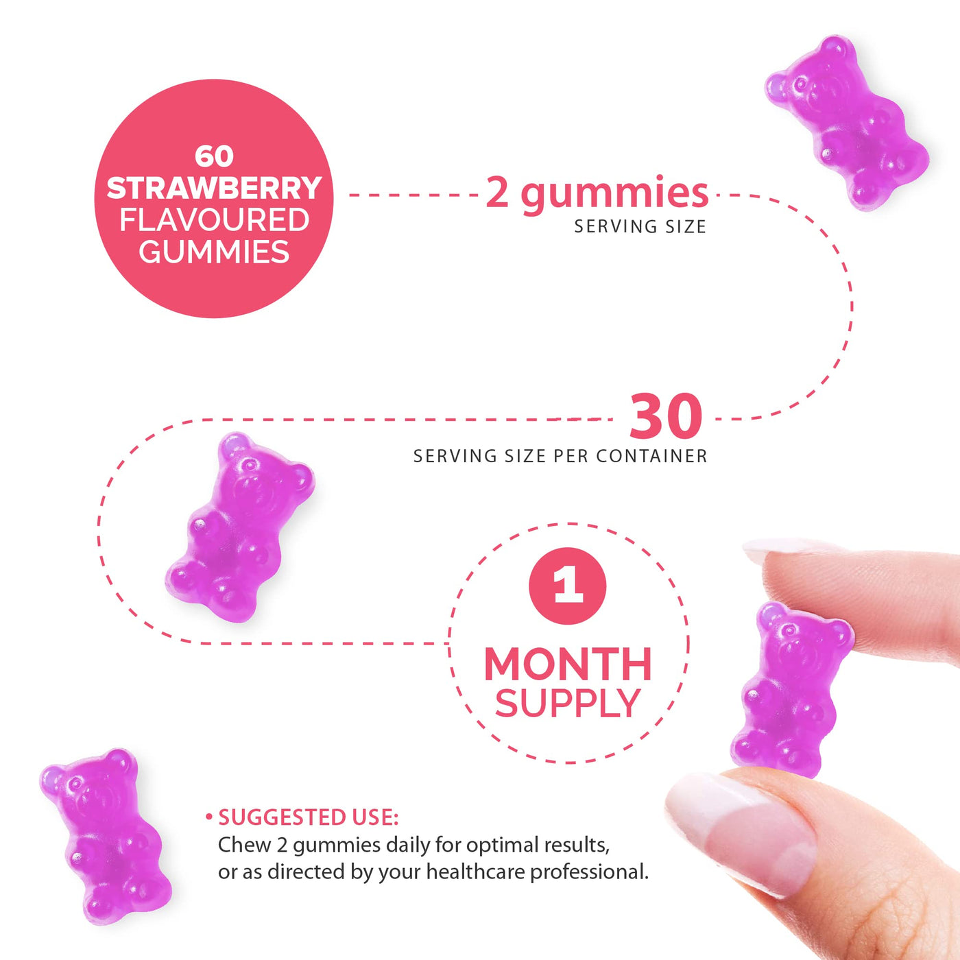 Buy Probiotic Gummies - Women's Bio-Balance Gummies For Intimate Flora Gut Health Advanced Multi Strain Formulation Vegan Supplement With Calcium Cranberry Extract Made By Novomins - View #8
