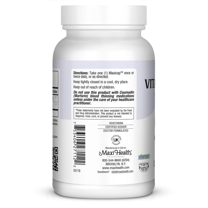 Maxi Health Maxi Vitamin K-Max, 120 Count (K1) - NewNest Australia