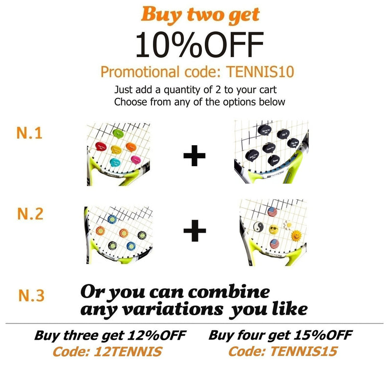 Tennis Vibration Dampener in Funny Zipper Gift Pack (Pack of 6). Best Shock Absorber for Your Racket and Strings Motivation - NewNest Australia