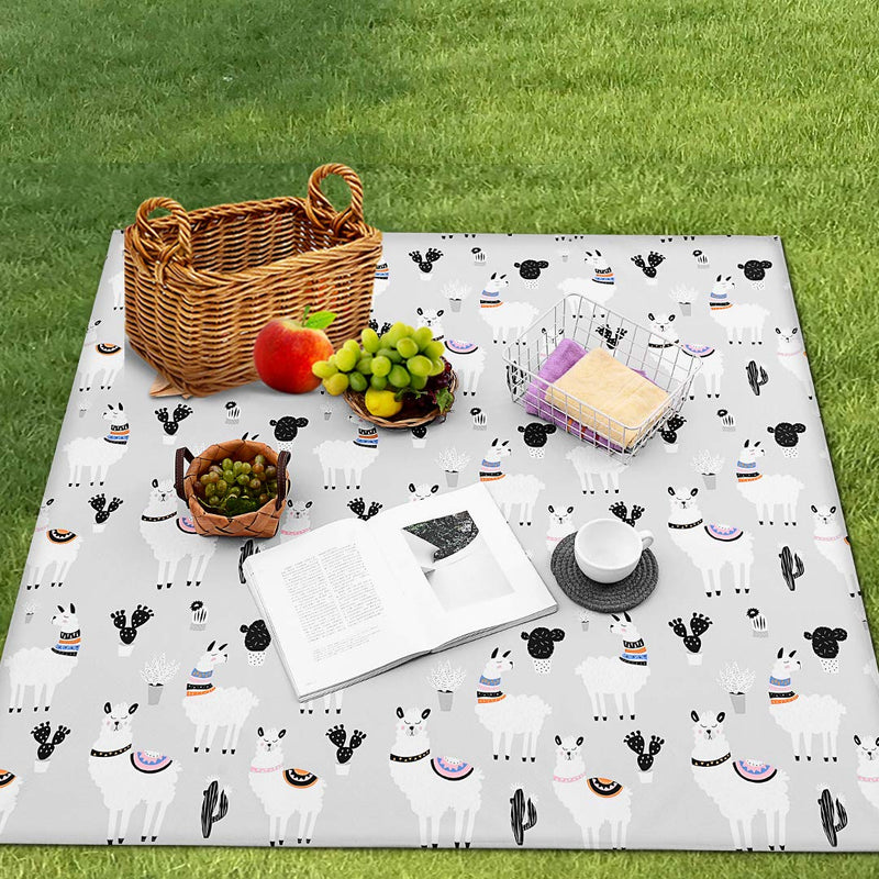 WOMUMON Splat Mat for Under High Chair/Arts/Crafts, 51" Waterproof Spill Mat Washable Non-Slip Floor Protector Splash Mat, Messy Mat and Table Cloth (Alpaca) Alpaca - NewNest Australia