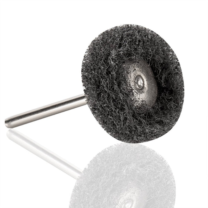 Rocaris 1" Black 300 Grit Abrasive Buffing Polishing Wheels Burr For Rotary Tools-1/8"(3mm) Shank 50 Pack - NewNest Australia