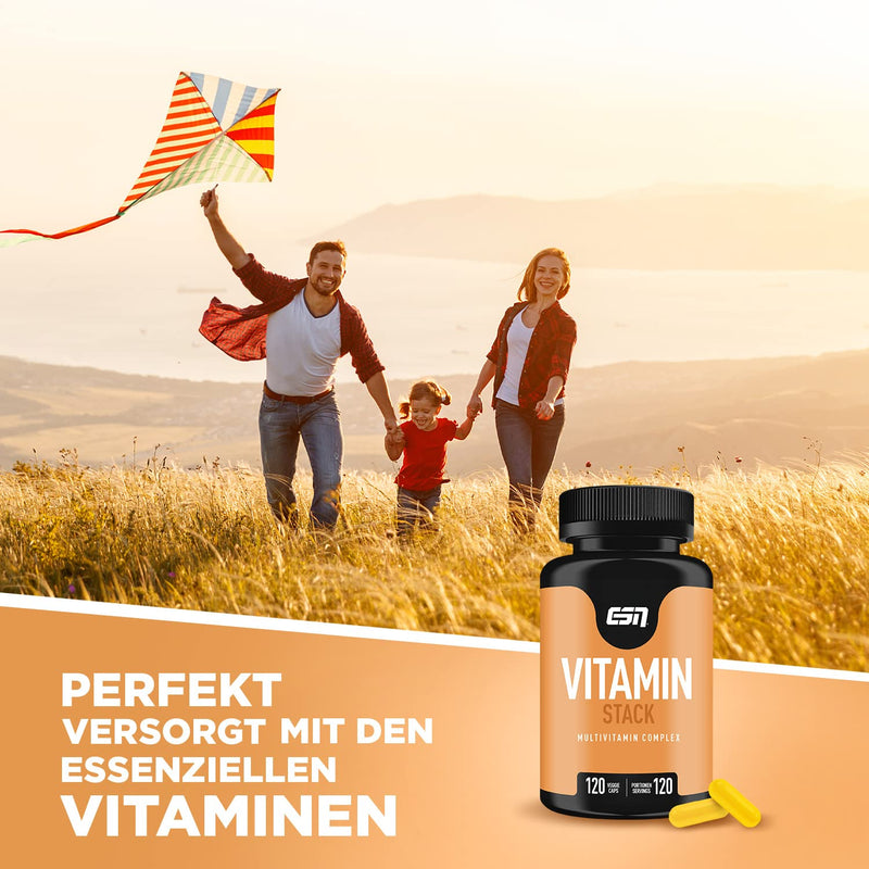 ESN Vitamin Stack Multivitamin Supplements, 120 Capsules - NewNest Australia