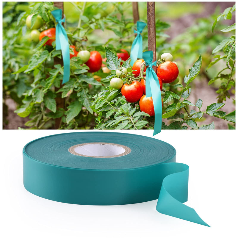 TELENT OUTDOORS Stretch Tie Tape, 1” Wide 200FT Reusable Garden Plant Ties Green Tapes for Plants, Thick Garden Vinyl Stake Ribbon for Branches Flowers Tomatoes Indoor Outdoor Greenhouse - NewNest Australia