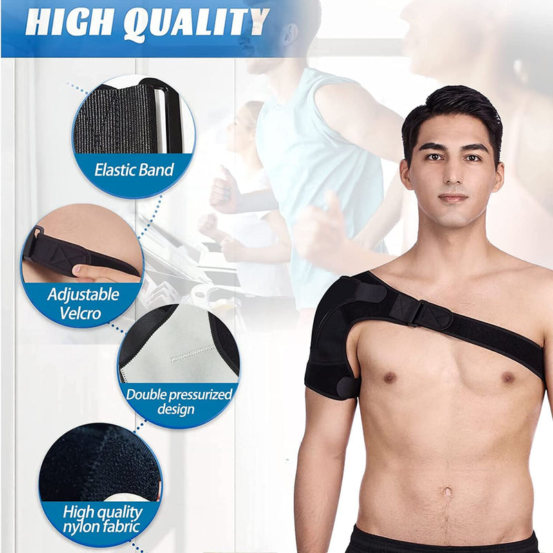 Flow fire Adjustable Shoulder Support Brace for Men and Women, Shoulder Strap Support for Shoulder Relief Pain, Rotator Cuff Support Fits Left and Right L-XL - NewNest Australia