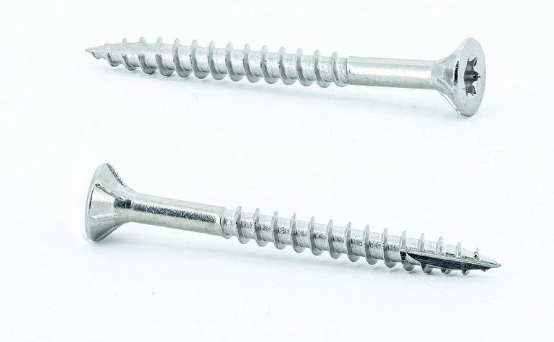#8 X 1 5/8 Inch Stainless Steel Wood Screws Flat Head T20 Star Drive 304 Grade (100 pieces) for Outdoor Construction by Eagle Claw Fasteners (Driver Bit included) 100 #8 x 1 5/8" - NewNest Australia