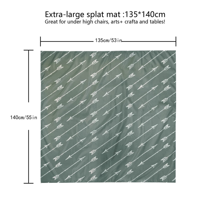 Baby Floor Mat Splat Mat High Chair Mat Waterproof Mat Play Mat for Toddlers Splat Mat for Under High Chair Kids Placemats for Dining Table High Chair Mat for Floor Mat for Under High Chair X-Large Arrow - NewNest Australia