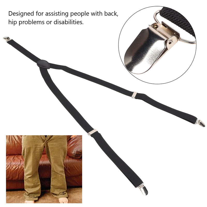 Pants Wearing Helper Aide Tool Puller for Elderly, Senior, Pregnant, Adjustable Pants Wearing Belt Aids Pants Dressing Aids, Easy On and Off Pants Dressing Puller(Black) Black - NewNest Australia