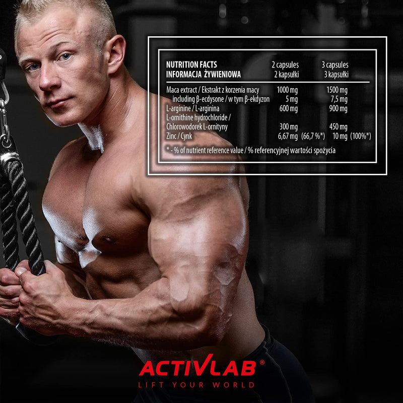Activlab Hgh Day 60 Capsules | Maca Extract With Ornithine And Arginine | Zinc | Increase Libido, Testosterone, Muscle Mass | Regeneration | Strength Training, Martial Arts (Mma, Muay Thai, K1) - NewNest Australia