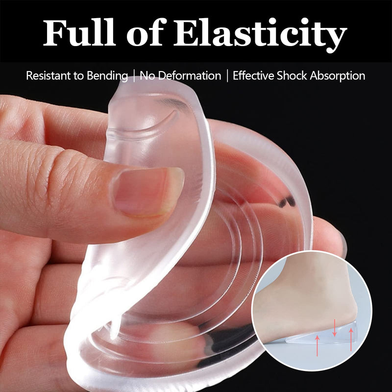 Silicone Heel Lift Inserts Cup Pads, Invisible Height High Increase Shoe Insoles Lifts, Wedge Silicone Insoles, Gel Heel Cups for Soft Heightening Taller (Men, 0.4 Inch/1cm) Men, 0.4 Inch/1cm - NewNest Australia
