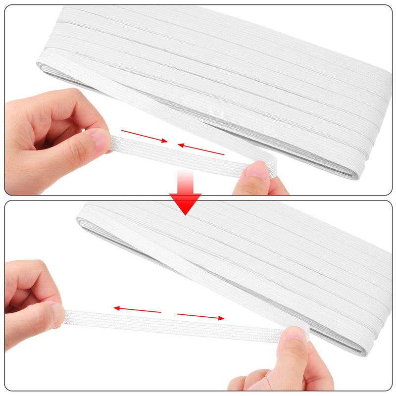 Elastic White Elastic for Sewing Knit Elastic Band (1/2 Inch x 22 Yards) 1/ 2 Inch x 22 Yards - NewNest Australia