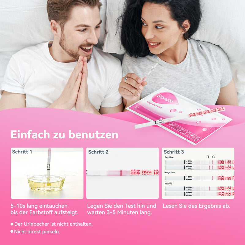 Wondfo pregnancy test early test 10 miu/ml quick detection 20 one step home test strips 6 days earlier - NewNest Australia