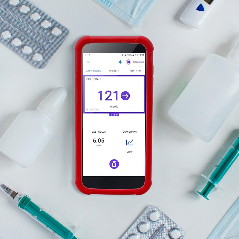 Omnipod 5 Silicone Protective Case, Shockproof Omnipod 5 PDM Case with Airtag to Protect Your Omnipod 5 Pod Case Receiver by YOUSHARES (Red) - NewNest Australia