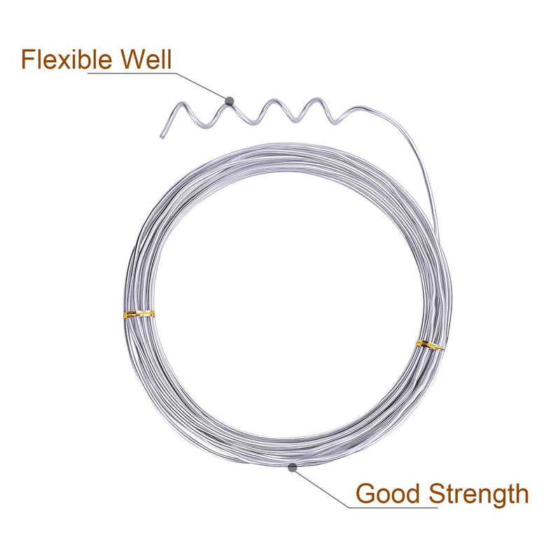 Silver Aluminum Wire Metal Craft Wire 3mm Diameter (9 Gauge), 10 M (32.8 feet), Bendable and Flexible Floral Armature Wire for DIY Arts and Craft Projects by STARVAST - NewNest Australia