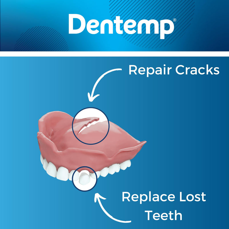 Dentemp emergency set for denture repair with easy and safe use, for 3 repairs - NewNest Australia