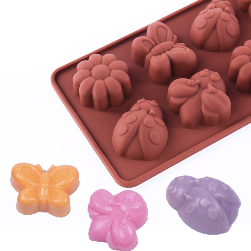 STARUBY Silicone Molds Non-stick Chocolate Candy Mold,Soap Molds,Silicone Baking mold Making Kit, Set of 3 Forest Theme with Different Shapes Animals,Lovely & Fun for Kids - NewNest Australia