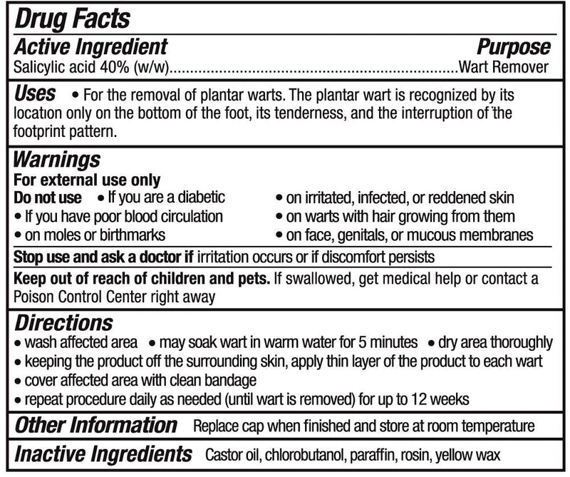 2 pack of WartStick For the Removal of Common and Plantar Warts , Maximum Strength Stick, Salicylic Acid - 5.1g - NewNest Australia