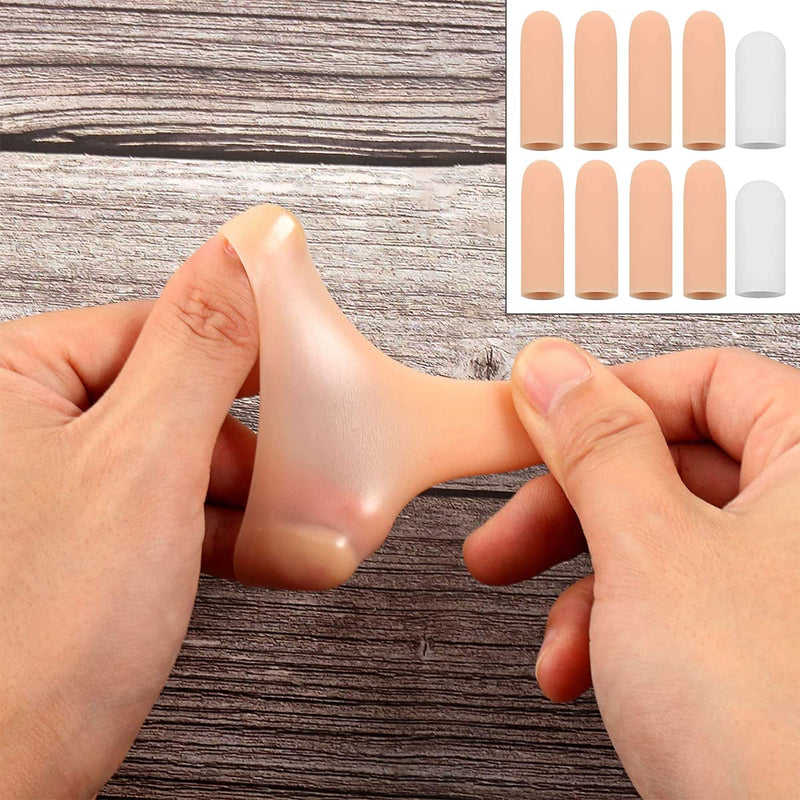 Gel Finger Cot, Gel Finger Protection, Silicone Gel Finger Cots Thumb Protection, Finger Sleeves, Finger Bandages, Ideal For Finger Cracking, Finger Arthritis, Finger Calluses, Pack Of 10 - NewNest Australia