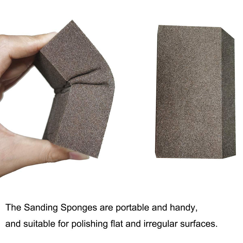 M-jump 8 Pack Single Sanding Sponge, Coarse/Medium 4 Different Specifications Sanding Blocks Assortment,Washable and Reusable - NewNest Australia