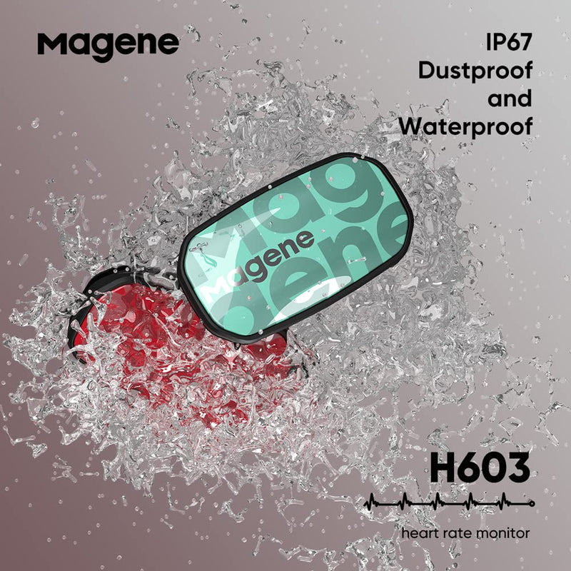Magene H603 Chest Strap Heart Rate Monitor, ANT+ and Bluetooth Compatible with Fully Adjustable Strap, iPhone & Android Compatible Rose - NewNest Australia
