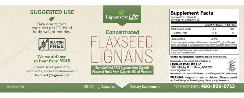 Lignans For Life Flaxseed Lignans, 90 capsules, 2 Pack - NewNest Australia