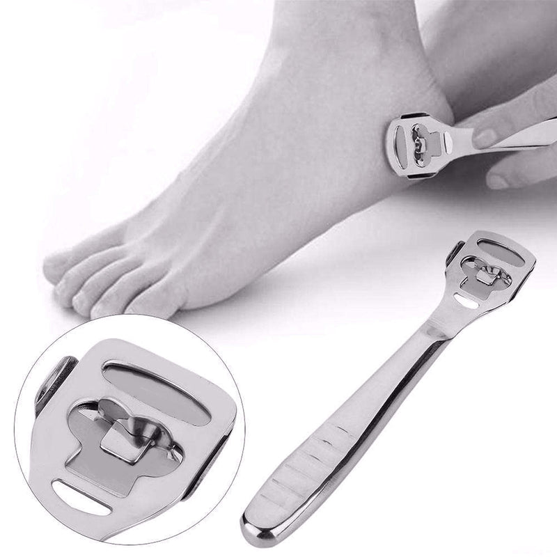 LUPO Callus Remover Corn Hard Dead Skin Remover Tool Foot Heel Shaver Scraper Pedicure, Silver - NewNest Australia