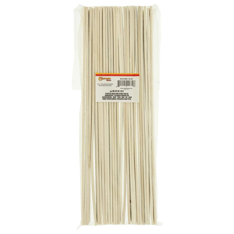 Custom Shop Paint Mix Sticks Pack of 25 Each 12" Birch Paint Mixing Paddles Pack of 25 - NewNest Australia