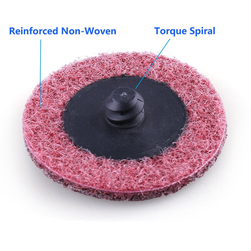 2 Inch Sanding Discs by LotFancy - 45PCS Medium Grit Roll Lock Surface Conditioning Discs, R-Type Quick Change Disc with Disc Pad Holder 2inch, Medium - NewNest Australia