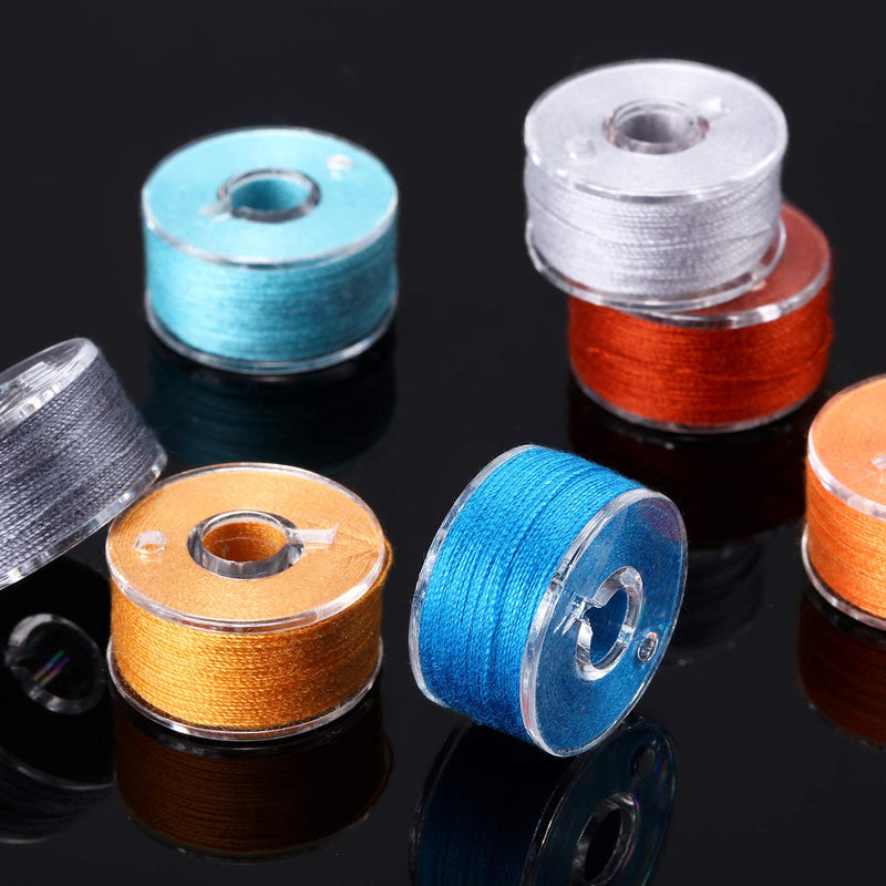 144 Pieces Prewound Bobbins Sewing Thread Bobbins Compatible with Brother/Babylock/Janome/Elna/Singer Embroidery Machine, Size A (24 Colors) - NewNest Australia