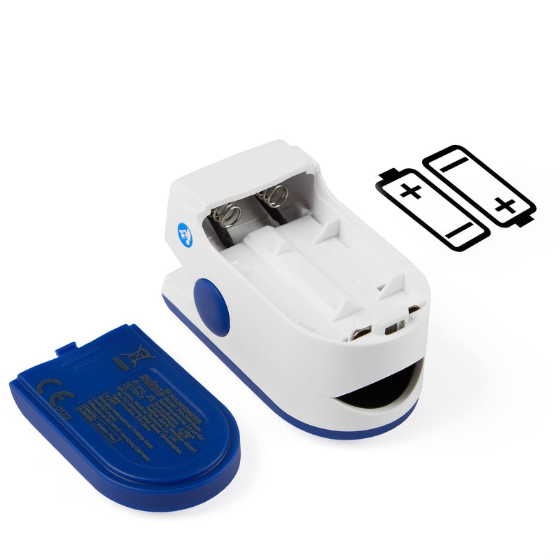 Pulse oximeter PULOX PO-200 Solo in blue Finger pulse oximeter for measuring the pulse and oxygen saturation on the finger - NewNest Australia