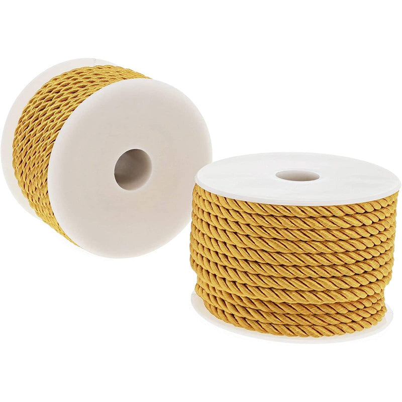 Twisted Gold Cord for Crafts, Sewing, Upholstery (36 Yards, 2 Rolls) - NewNest Australia
