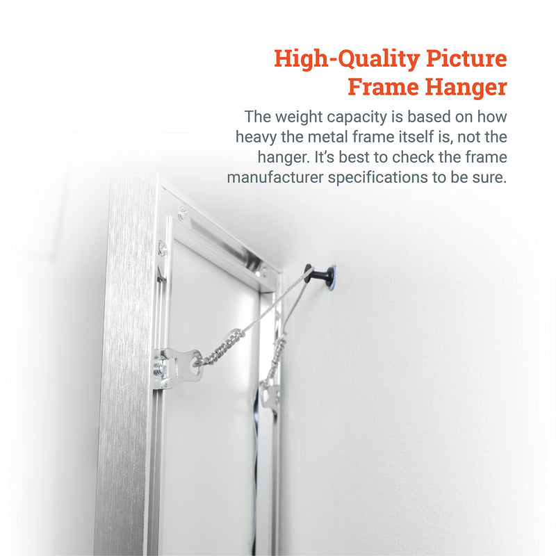 Metal Frame Euro D-Ring Picture Hangers for Metal Frames - 12 Pack - for Open-Type Frame Channels - NewNest Australia