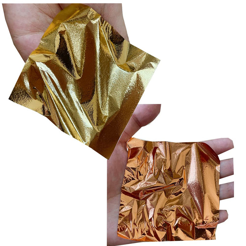 DECONICER 100 Sheets Imitation Gold Leaf Sheets.Gold Foil Sheets are Suitable for Art,Gilding,Decoration,Crafts,Pictures,Frames,Sculpture,Furniture.3.15×3.35 inches. - NewNest Australia