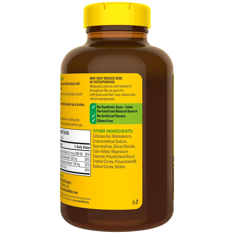 Nature Made Calcium, Magnesium Oxide, Zinc with Vitamin D3 helps support Bone Strength, Tablets, 300 Count - NewNest Australia