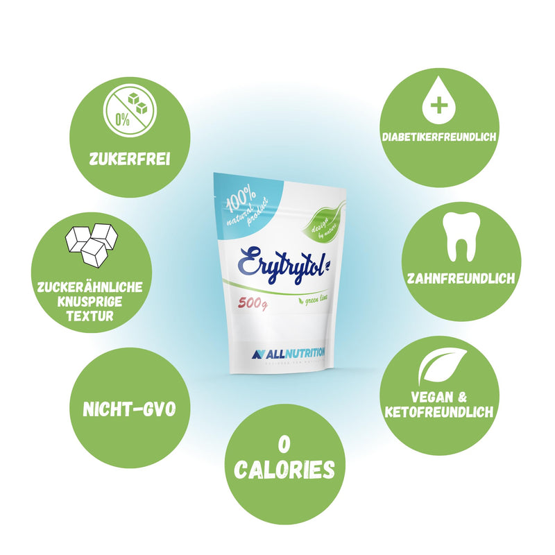 Allnutrition Erythritol Healthy Replacement For White Sugar 0 Kcal Per 200 G Of Product No Glycemic Index Suitable For Diabetics Does Not Cause Caries, 500 G Pack - NewNest Australia