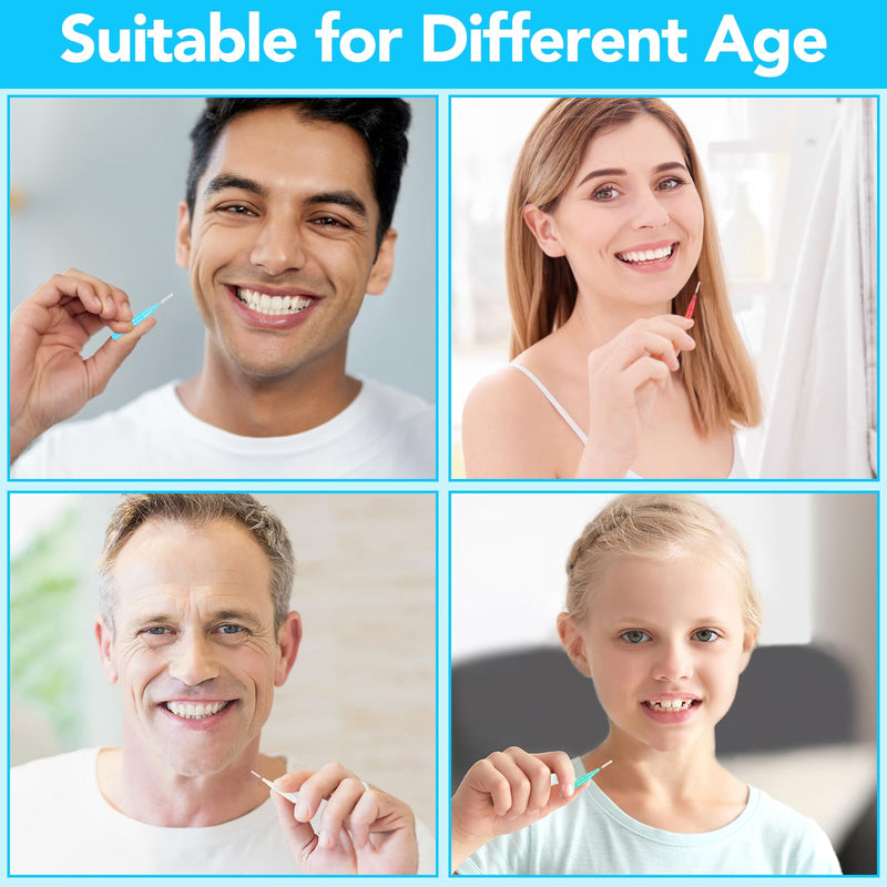 Pack of 50 interdental brushes, interdental brushes, tooth cleaning between spaces with cover, toothbrush between spaces for cleaning between maintaining oral health (5 colors) 50 - NewNest Australia