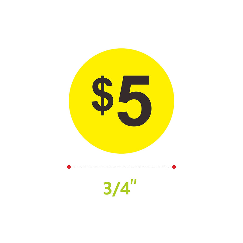 3840 PCS Garage Sale Flea Market Pre-Priced Pricing Stickers in Bright Colors (Yellow/Red/Green/Cyan), 3/4” in Diameter - NewNest Australia