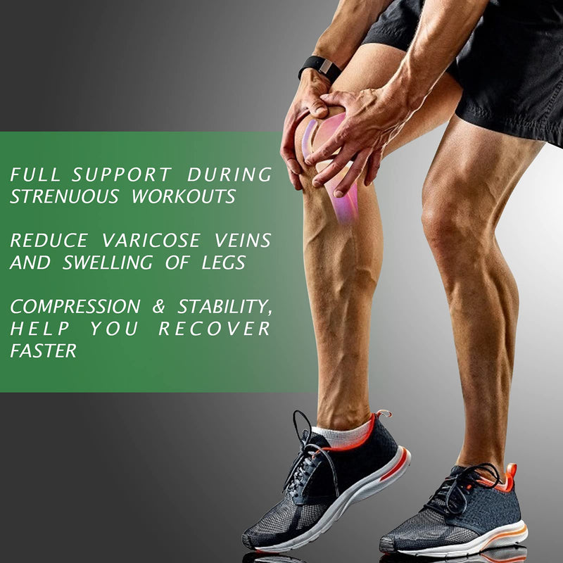 Knee Brace | Full Leg Sleeve | Knee Braces for Knee Pain Women & Men | Knee Compression Sleeves | Knee Support Knee Pads for Meniscus Tear, ACL, Arthritis, Joint Pain Relief,Sport (Pair) Black XX-Large - NewNest Australia