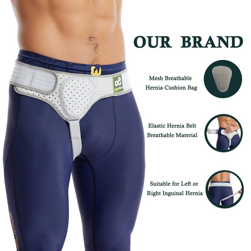 gagaiuco hernia belt; Inguinal hernia belt for men and women - hernia band inguinal hernia bandage can be worn left and right - flexible adjustable inguinal hernia belt L 1 - NewNest Australia