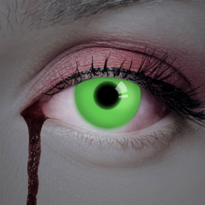 aricona contact lenses - green UV contact lenses without strength - colored contact lenses with UV special effect for carnival, fancy dress, cosplay and theme parties, pack of 2 green - NewNest Australia