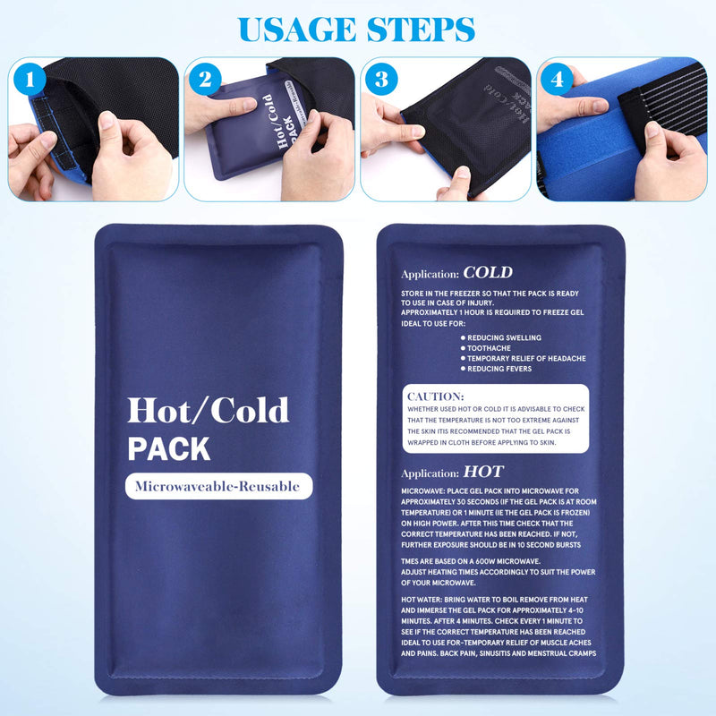 Healifty Gel Cold & Hot Pack - Reusable Warm or Ice Pack for Injuries, Shoulder, Knee, Hip, Back Pain- Hot & Cold Compress Therapy for Swelling, Bruises, Surgery, Pain Relief Flexible Ice Pack - NewNest Australia