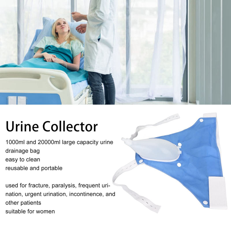 Urine Collector, Reusable Silicone Female Urine Bag with 2 Urine Catheter Bags, 1000ML and 2000ML, High Elastic Waistband, Wearable Portable Leak Proof Female External Catheter for Elderly, Women - NewNest Australia