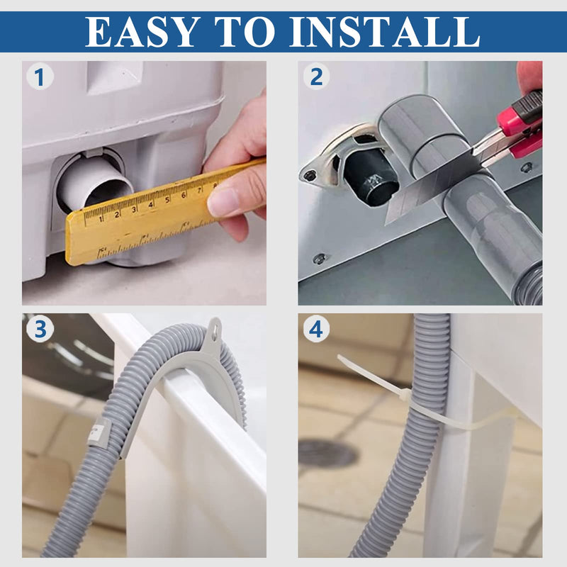 Funmit 8Ft Universal Washing Machine Drain Discharge Hose Flexible Extension Hose High Quality Fit for Most Household Washing Machines - NewNest Australia