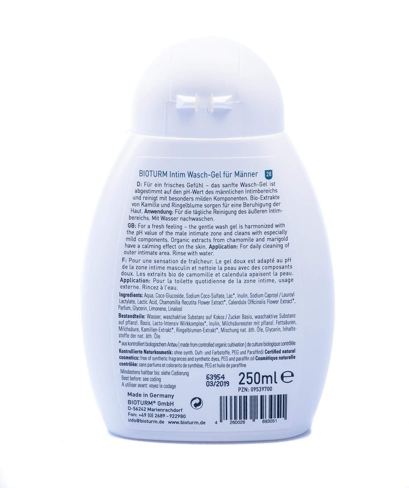 Bioturm Bio Intimate Wash Gel for Men 250 ml 250 ml (Pack of 1) - NewNest Australia