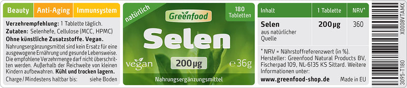 Selenium, 200 Mcg, High Dose, Vegan Tablets High Dose For Thyroid And Immune System. Supports Liver, Slimming Natural Selenium Yeast. No Artificial Additives. Gm Free., , , - NewNest Australia