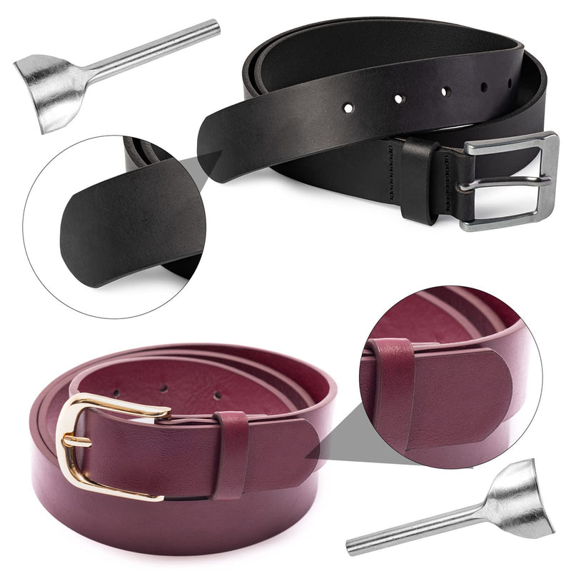 Caydo 7 Pieces Arc-Shaped Leathercraft Punch 1/4 Round Leather Edge Cutter Punch for Crafting Strap Belt, Wallet and Bag, 10-40mm - NewNest Australia