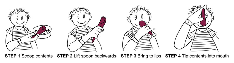 Mini S'up Spoon - Assistive Eating Cutlery/Utensil for People who Have Shaky Hands or who are Messy Eaters. Ideal for Children and Those with Small Mouths. (Red) - NewNest Australia