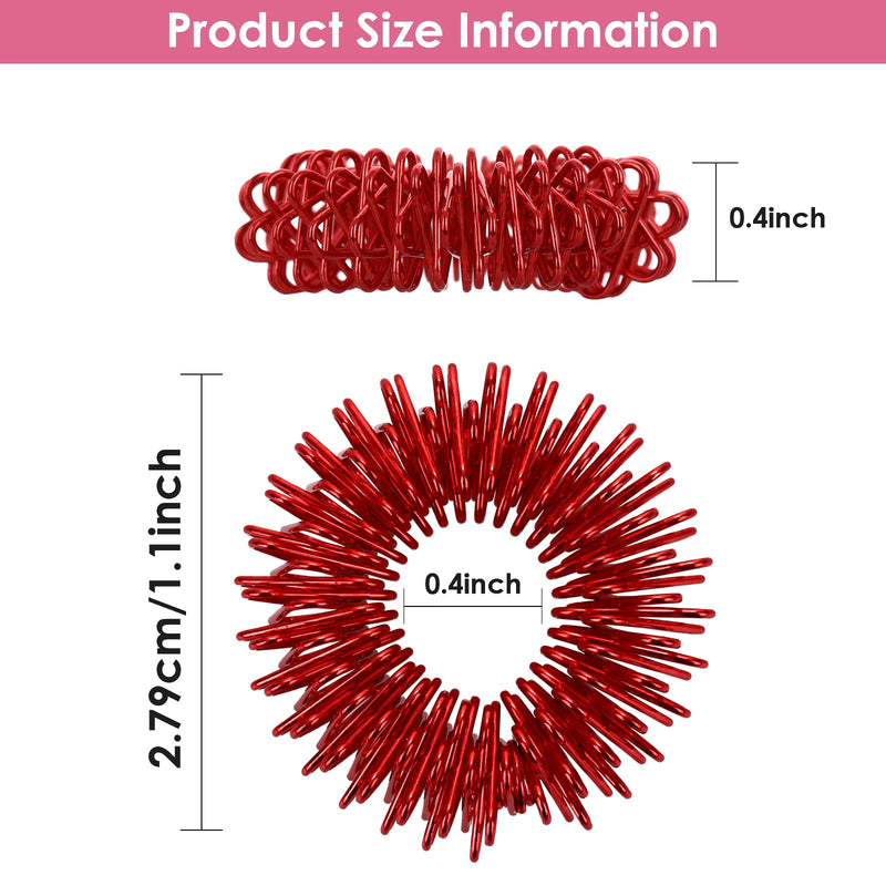 8-Piece Acupressure Ring Set, Massage Rings For Fingers, Acupressure Ring, Massage Ring For Stress Reducer And Promote Blood Circulation, Finger Massage Or Toe Massage - NewNest Australia