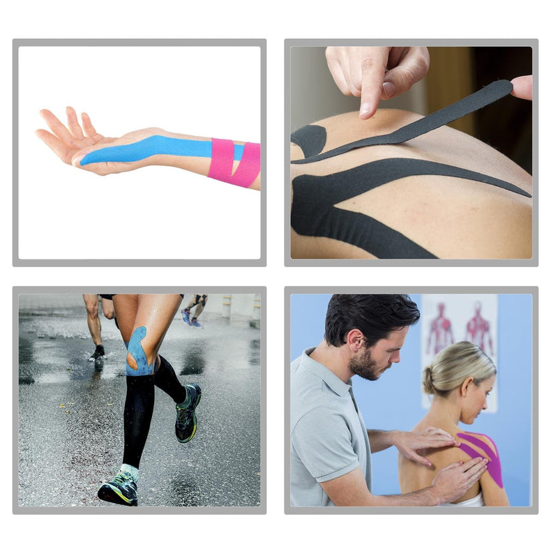 Body & Mind 2.5 Cm / 5 Cm / 10 Cm Wide Kinesiology Tape 5 M, Anti-Allergenic And Waterproof, Elastic Skin-Friendly, Kinesiology Tape, Sport Tape Bandage For Sports, Leisure, Physiotherapy And Medicine 10Cm - NewNest Australia