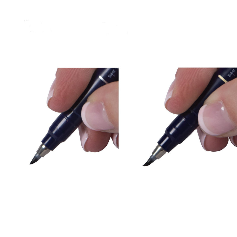 Tombow 62038 Fudenosuke Brush Pen, 2-Pack. Soft and Hard Tip Fudenosuke Brush Pens for Calligraphy and Art Drawings 2 Count (Pack of 1) Black - NewNest Australia