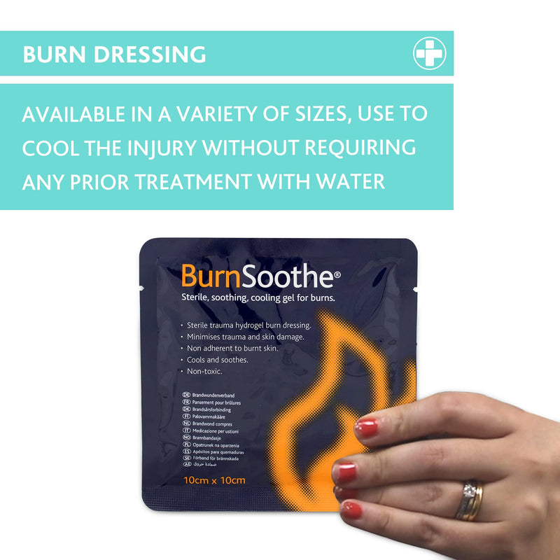 Reliance Medical Burnsoothe Cooling Gel Immediate Dressing For Burns In First Aid Sterile Burns Soothing, Non-Adherent, Non-Toxic, Minimize Trauma And Skin Damage, 10 Cm x 10 Cm, (Pack Of 10) - NewNest Australia